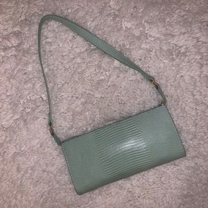Green Croc Shoulder Bag